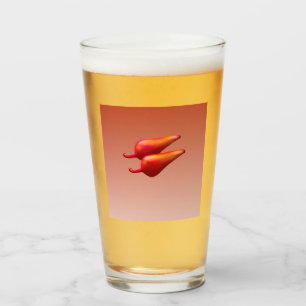 Red Chilli Peppers glass tumbler