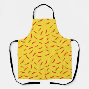 Red Chilli Peppers Pattern Apron