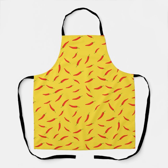  Red Chilli Peppers Pattern Apron (Front)