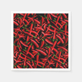 Red Chilli Peppers Pattern Napkin