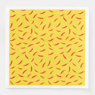 Red Chilli Peppers Pattern Napkin