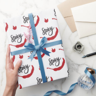 Red Chilli Peppers Pattern Wrapping Paper