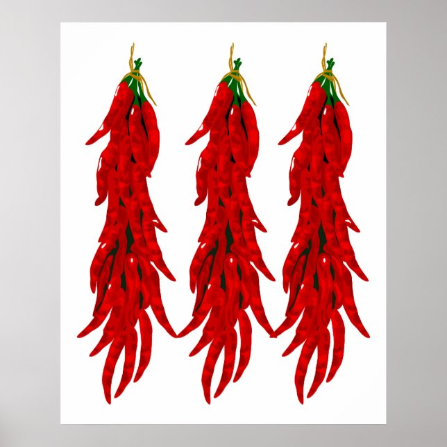 Red Chilli Peppers Print Poster (Front)