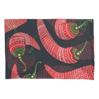 Red chilli peppers: seamless vintage pattern pillowcase