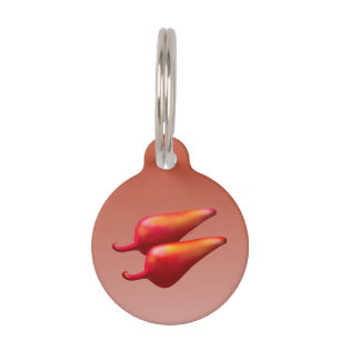 Red Chilli Peppers small pet ID tag