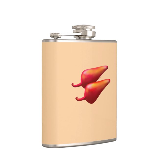 Red Chilli Peppers tan wrapped flask (Right)
