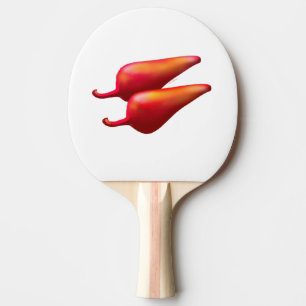 Red Chilli Peppers white ping pong paddle