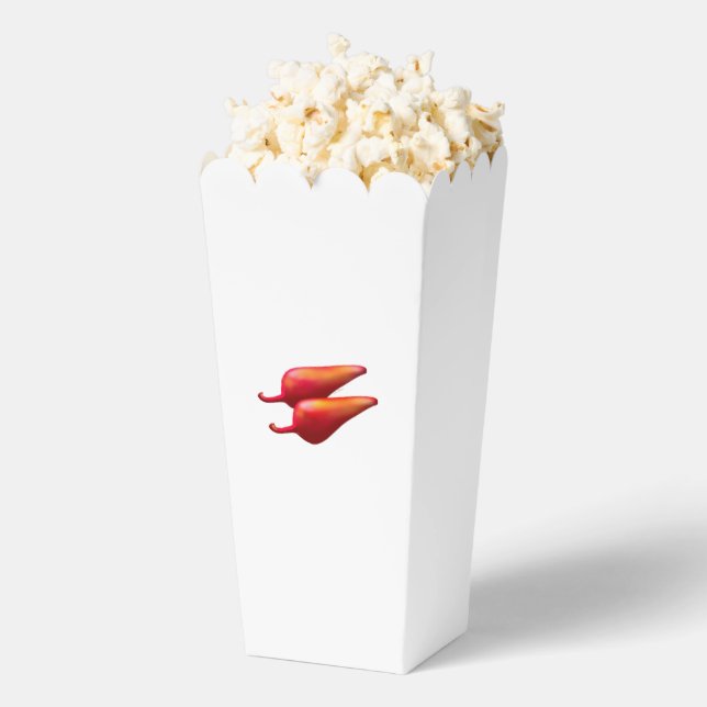 Red Chilli Peppers white popcorn boxes (Popped)