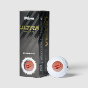 Red Chilli Peppers Wilson Ultra golf balls 3 pk