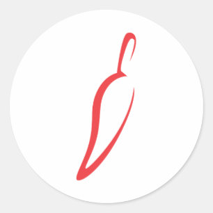 Red Chilli Vegetable Icon Classic Round Sticker