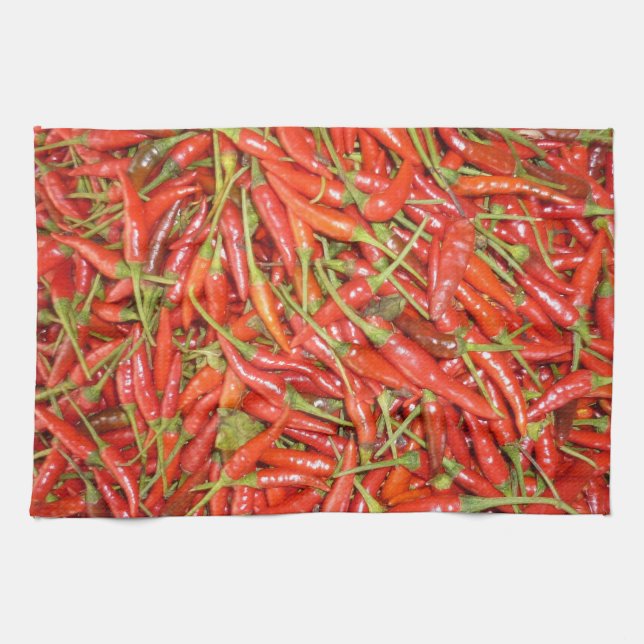 red chillies tea towel (Horizontal)
