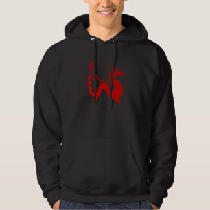 Red Chinese Dragon Design Kung Fu Tai Chi Dragon Hoodie
