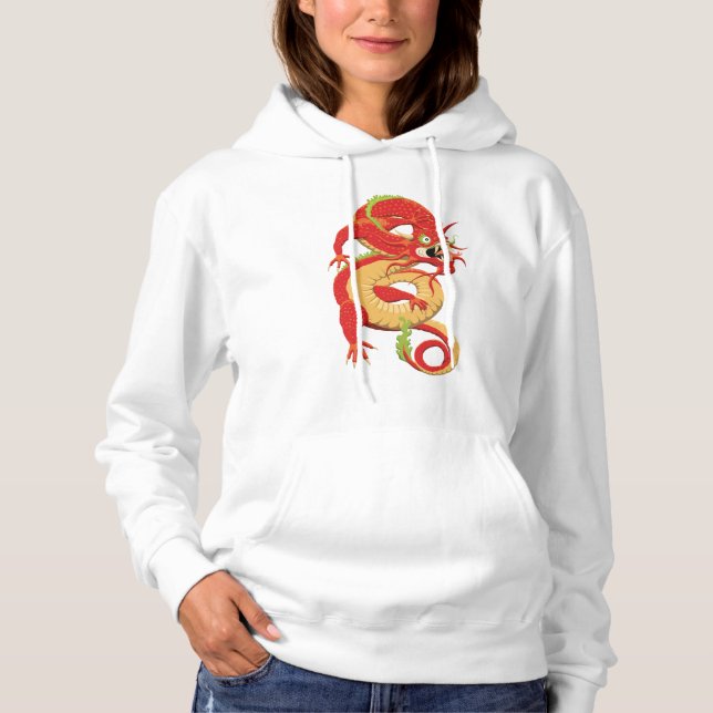 Red Chinese Dragon Hoodie (Front)