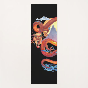 Red Chinese Dragon Yoga Mat