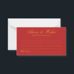 Red Chinese Inspired Wedding Advice & Wishes Card<br><div class="desc">Red Chinese Inspired Wedding Advice & Wishes Card - Feel free to edit,  customise and personalise this simple yet beautiful Asian wedding inspired advice and wishes card. Edit and colour options are available.</div>