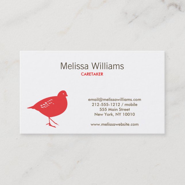 RED CHIRP Business Card (Front)