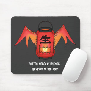 Red Chochin-obake (Paper Lantern Ghost) Mouse Pad