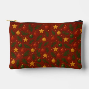 Red Christmas Accessory Pouch – Classic Holiday