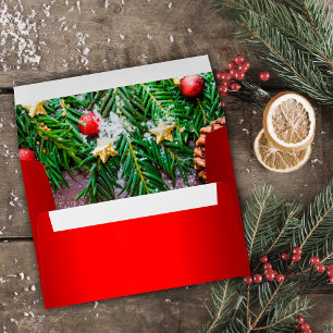Red Christmas and Christmas Tree Envelope