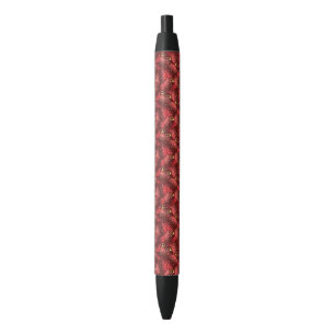 Red Christmas balls Black Ink Pen