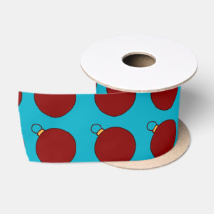 Red Christmas bells Satin Ribbon