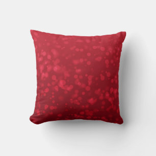 Red Christmas Bokeh Pattern Cushion