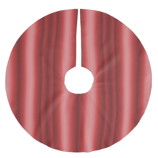 Red Christmas Brushed Polyester Tree Skirt (Front)