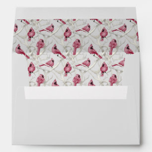 Red Christmas Cardinal Bird Envelope