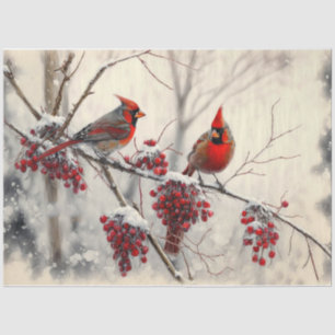 Red Christmas Cardinals Tissue Paper
