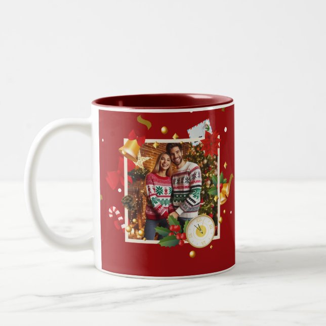 Red Christmas Couple Gift Mug (Left)