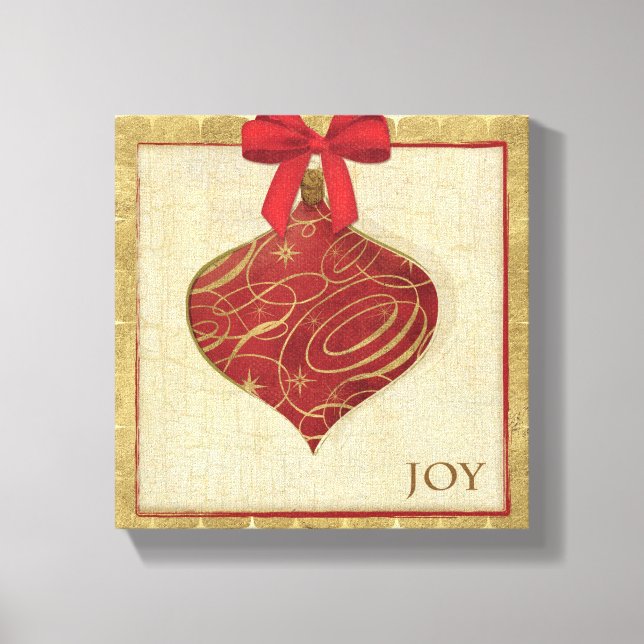 Red Christmas Decoration Peace Canvas Print (Front)