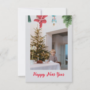 Red Christmas Decorations photo Christmas Card