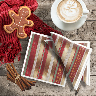 Red Christmas Fa La La Pattern#27 ID1009 Napkin