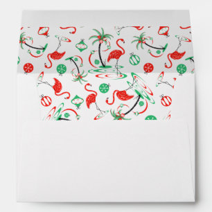 Red Christmas Flamingo Multi inside envelope