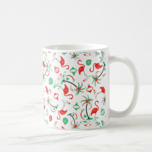 Red Christmas Flamingo Multi mug