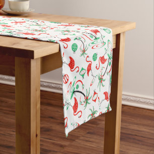 Red Christmas Flamingo Multi table runner