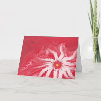 Red Christmas Flower Holiday Card