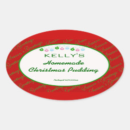 Red Christmas food label