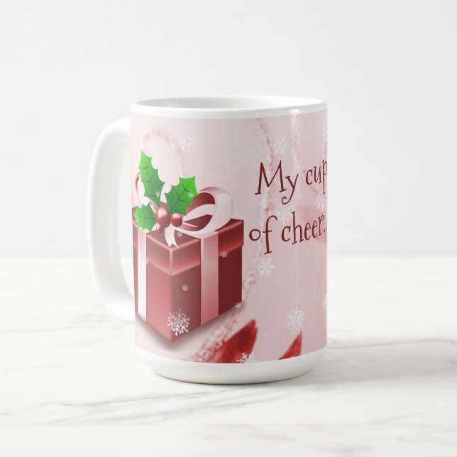 Red Christmas Gift Coffee Mug (Front Left)