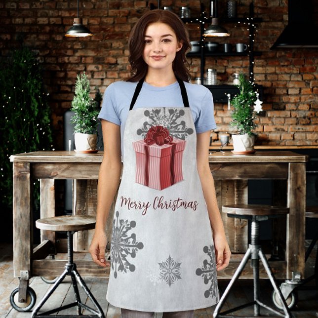 Red Christmas Gift Holiday Apron (Red Christmas Gift Holiday Apron)