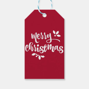 Red Christmas gift tags