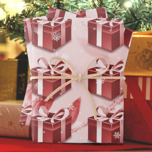 Red Christmas Gift Wrapping Paper