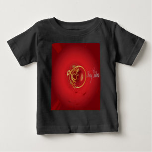 Red Christmas Jingle Bells Have a Blessed Nice Day Baby T-Shirt