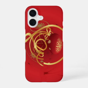 Red Christmas Jingle Bells Have a Blessed Nice Day iPhone 16 Case