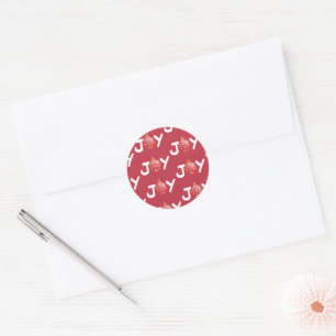 Red Christmas Joy Envelope Seal
