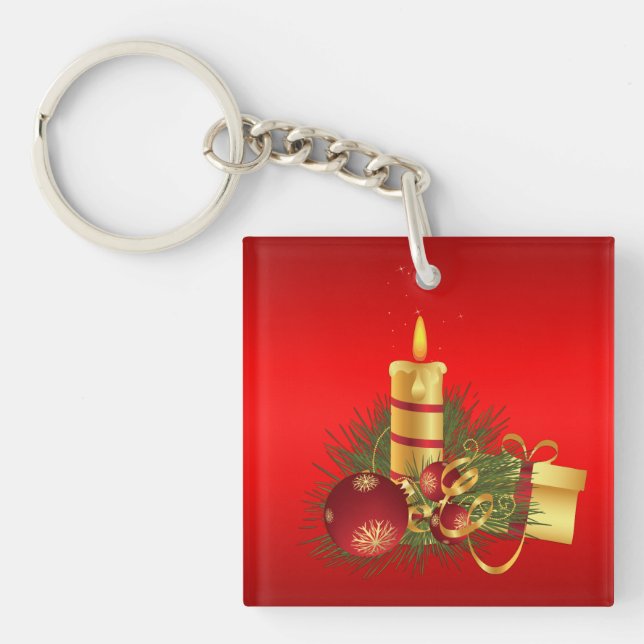 Red Christmas Key Ring (Front)