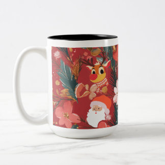 Red Christmas mug design