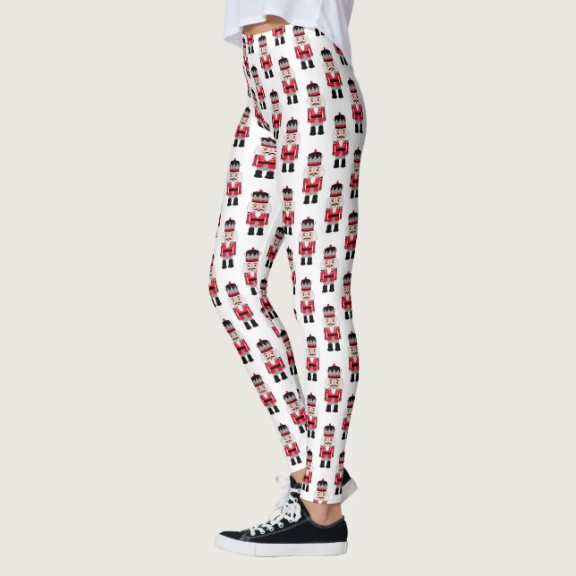 Red Christmas Nutcracker Ballet Leggings (Left)