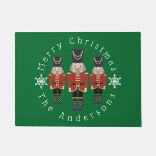 Red Christmas Nutcrackers  Doormat