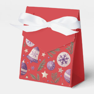 "Red Christmas Ornament and Bell Favour Box" Box